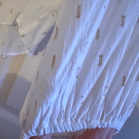 Zara Cream Button-Up Blouse - Picture 9 of 11